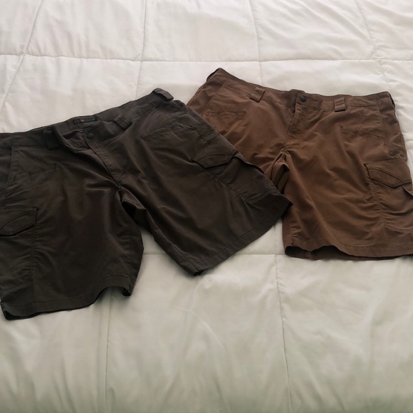 5.11 Tactical Other - 5.11 Tactical Men’s Cargo Shorts - Olive Green and Brown